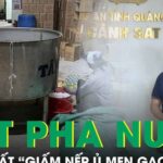 Thủ đoạn pha axit với nước máy làm ‘giấm nếp ủ men gạo’ đầu độc người tiêu dùng