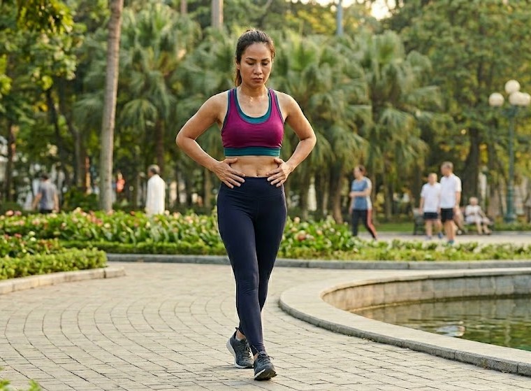 5 bài tập đi bộ giảm mỡ bụng tốt hơn tập gym sau tuổi 50- Ảnh 6.