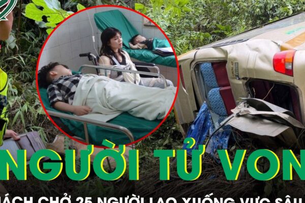 Xe khách chở 25 người lao xuống vực sâu 100m, 2 người tử vong, nhiều người bị thương