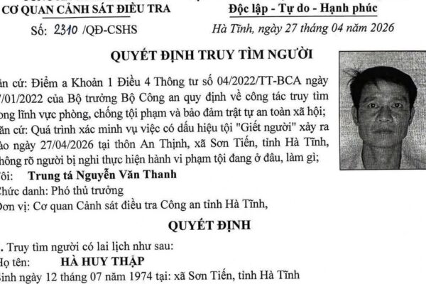 Truy tìm nghi phạm liên quan vụ án mạng khiến một phụ nữ tử vong