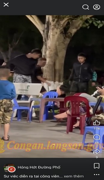Từ clip vụ đánh người tại Công viên Chi Lăng, 3 thanh niên bị khởi tố- Ảnh 1.