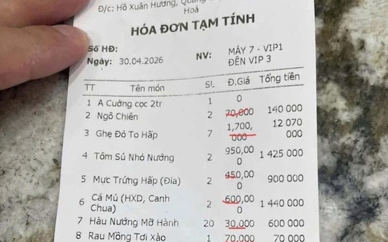 Người trong cuộc nói gì về hóa đơn gần 18 triệu đồng tại Sầm Sơn?