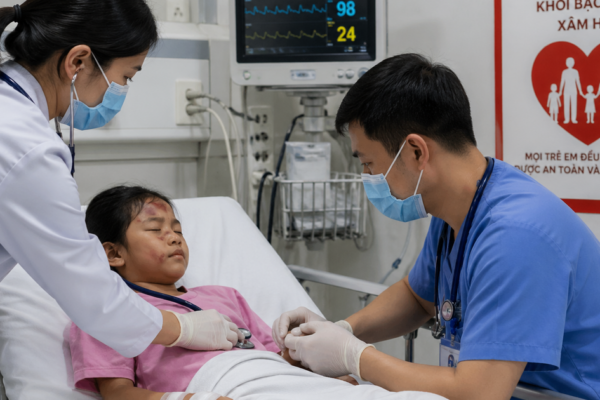 Dùng Quỹ Bảo trợ trẻ em tạm ứng viện phí cấp cứu cho trẻ bị hại