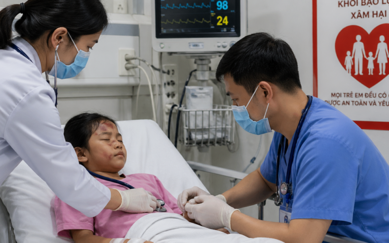 Dùng Quỹ Bảo trợ trẻ em tạm ứng viện phí cấp cứu cho trẻ bị hại