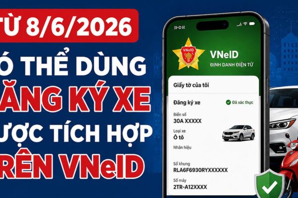 Có thể dùng đăng ký xe được tích hợp trên VNeID