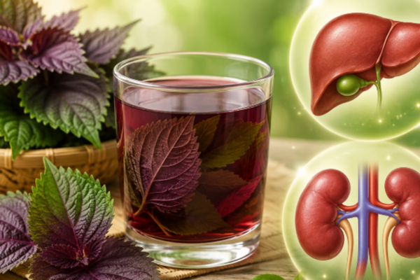 Uống nước lá tía tô mỗi ngày có ảnh hưởng đến gan và thận không?