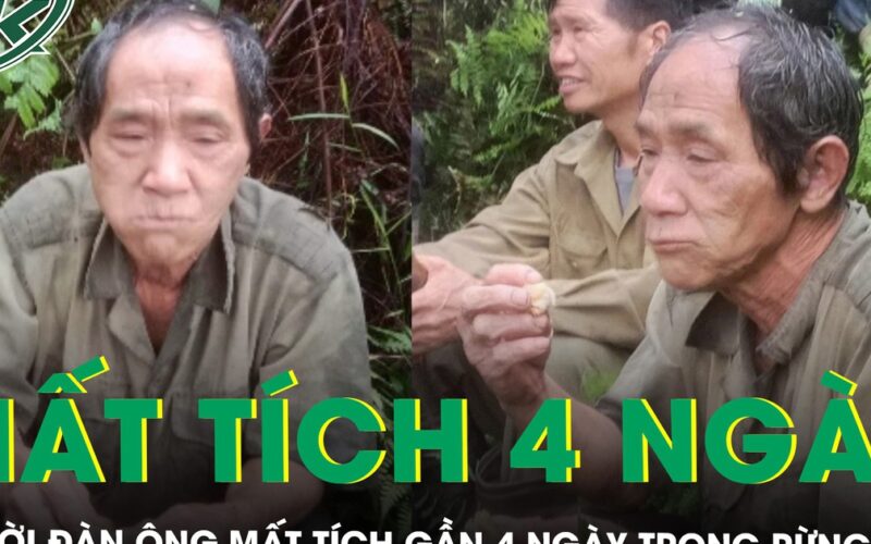 Vỡ òa khoảnh khắc tìm thấy người đàn ông hái thảo dược mất tích gần 4 ngày trong rừng sâu