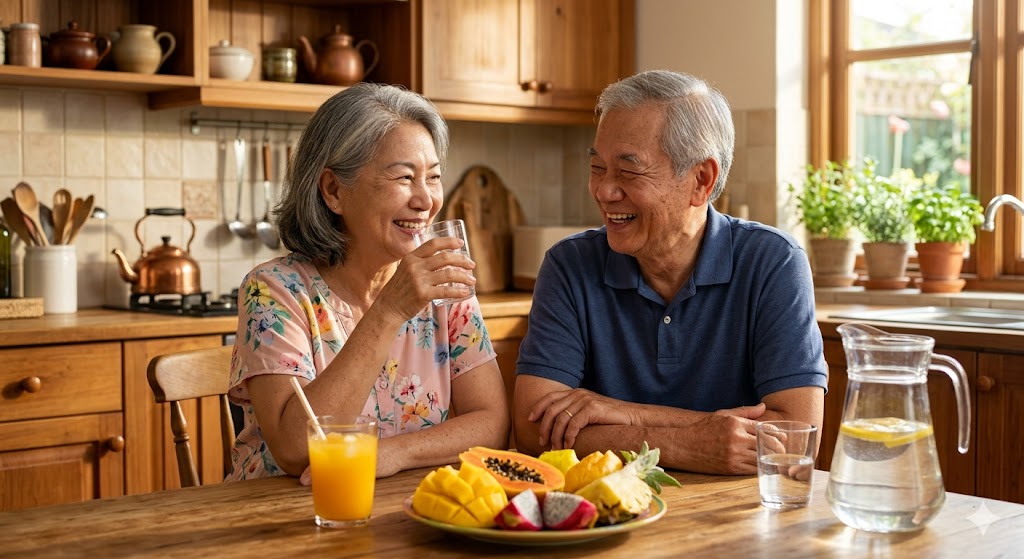 Chuyên gia khuyến nghị 4 nguyên tắc chăm sóc dinh dưỡng cho người cao tuổi mùa nắng nóng- Ảnh 1.