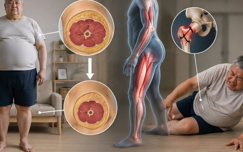 Béo phì thiểu cơ khiến người già dễ ngã, gãy xương
