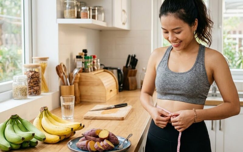 Cách ăn khoai lang và chuối trong thực đơn giảm cân