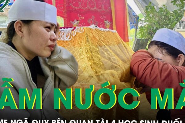 Tiếng khóc nghẹn bên 4 quan tài học sinh đuối nước ở Đắk Lắk: ‘Con mới dặn mẹ giữ gìn sức khỏe…’