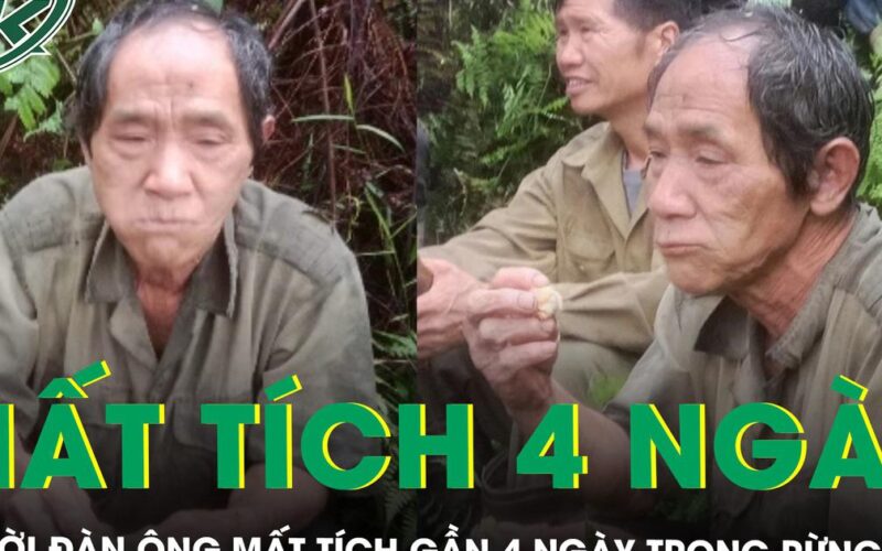 Vỡ òa khoảnh khắc tìm thấy người đàn ông hái thảo dược mất tích gần 4 ngày trong rừng sâu