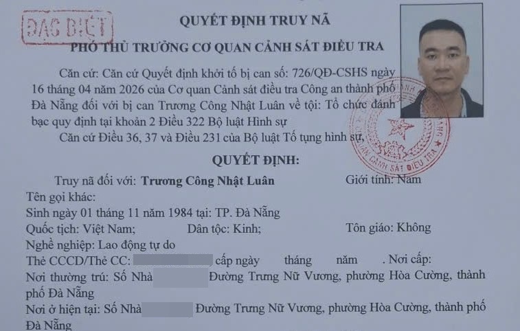 Truy nã đặc biệt đối tượng cầm đầu đường dây cá độ bóng đá liên tỉnh với số tiền hơn 350 tỷ đồng- Ảnh 1.