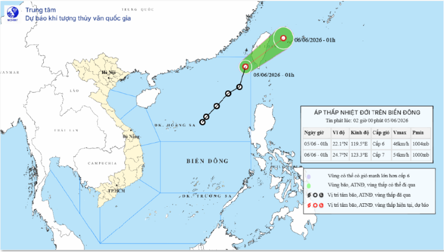ap-thap-nhiet-doi-tien-vao-bien-dong-1780616677029620593818 Vì sao áp thấp nhiệt đới hình thành ngay trên Biển Đông lại không đi vào đất liền nước ta?- Ảnh 1.