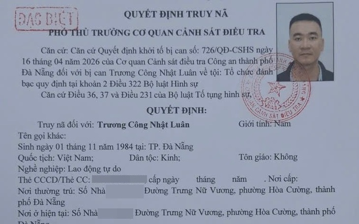 Truy nã đặc biệt đối tượng cầm đầu đường dây cá độ bóng đá liên tỉnh với số tiền hơn 350 tỷ đồng