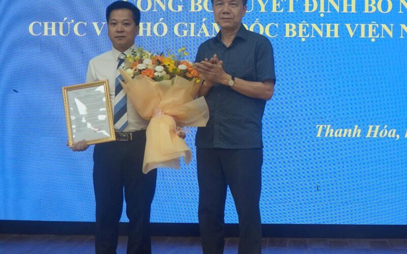 Tiến sĩ Nguyễn Hữu Thành được bổ nhiệm làm Phó Giám đốc Bệnh viện Nhi Thanh Hóa